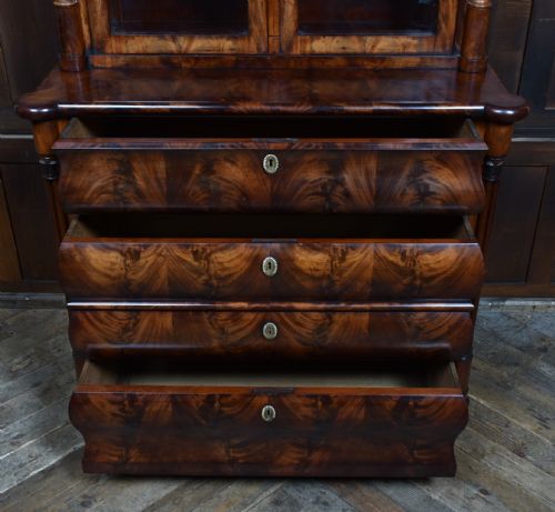 19THCENTURY FRENCH FLAME MAHOGANY BOOKCASE - ADDITIONAL PHOTO 9