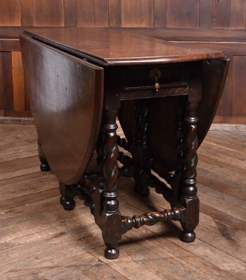 18TH CENTURY OAK DROP LEAF TABLE - ADDITIONAL PHOTO 1