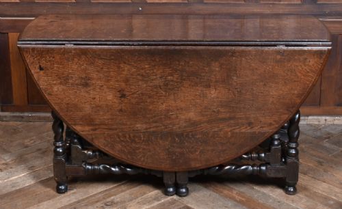 18TH CENTURY OAK DROP LEAF TABLE - ADDITIONAL PHOTO 5
