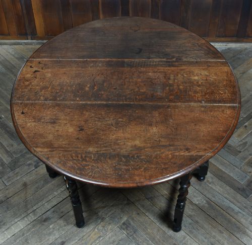 18TH CENTURY OAK DROP LEAF TABLE - ADDITIONAL PHOTO 11