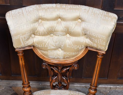PAIR OF VICTORIAN WALNUT PARLOUR CHAIRS HIS AND HERS - ADDITIONAL PHOTO 8