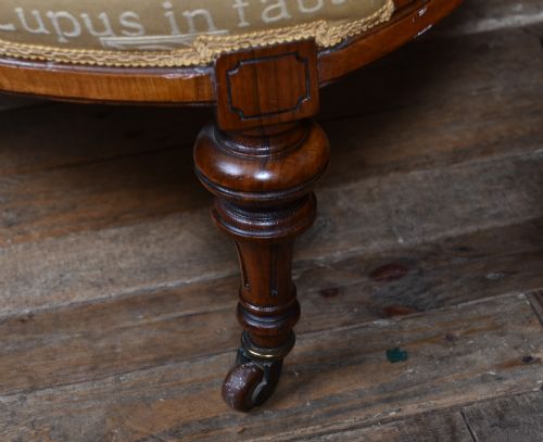 PAIR OF VICTORIAN WALNUT PARLOUR CHAIRS HIS AND HERS - ADDITIONAL PHOTO 10