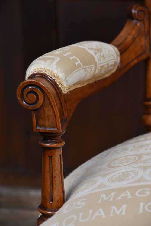 PAIR OF VICTORIAN WALNUT PARLOUR CHAIRS HIS AND HERS - ADDITIONAL PHOTO 13