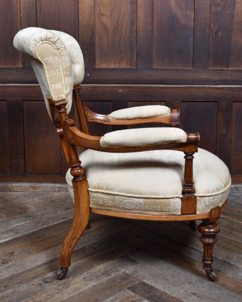 PAIR OF VICTORIAN WALNUT PARLOUR CHAIRS HIS AND HERS - ADDITIONAL PHOTO 14