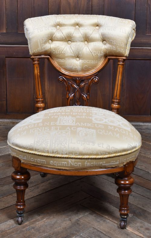 PAIR OF VICTORIAN WALNUT PARLOUR CHAIRS HIS AND HERS - ADDITIONAL PHOTO 20