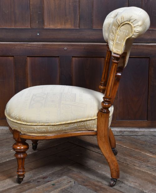 PAIR OF VICTORIAN WALNUT PARLOUR CHAIRS HIS AND HERS - ADDITIONAL PHOTO 22