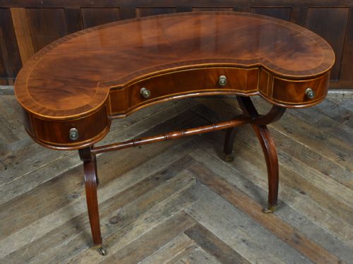 EDWARDIAN KIDNEY SHAPED DESK - ADDITIONAL PHOTO 1