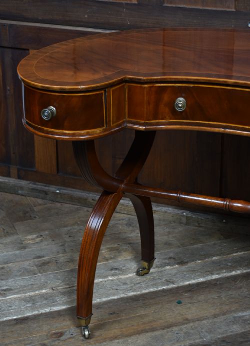 EDWARDIAN KIDNEY SHAPED DESK - ADDITIONAL PHOTO 3