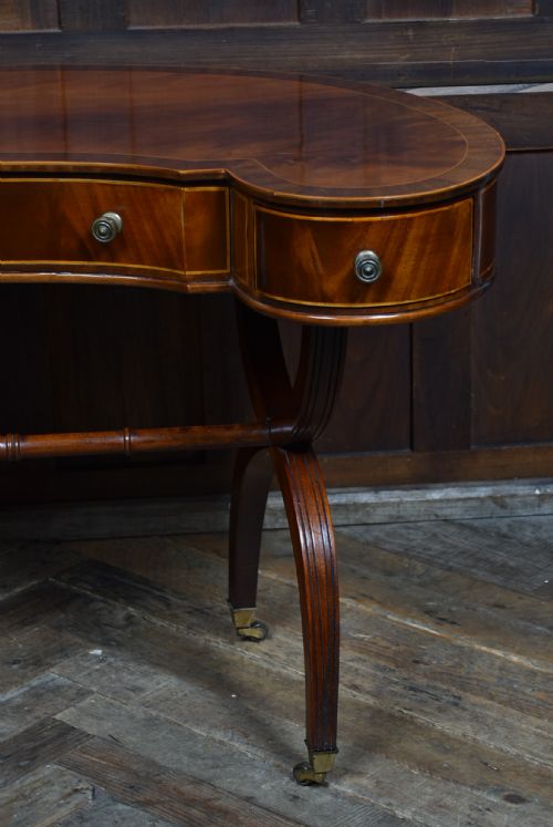 EDWARDIAN KIDNEY SHAPED DESK - ADDITIONAL PHOTO 4