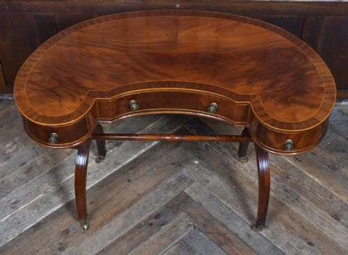 EDWARDIAN KIDNEY SHAPED DESK - ADDITIONAL PHOTO 7