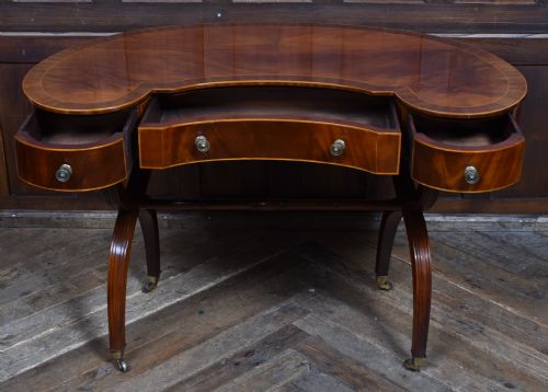 EDWARDIAN KIDNEY SHAPED DESK - ADDITIONAL PHOTO 9