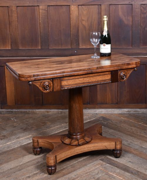 VICTORIAN ROSEWOOD FOLDOVER TEA TABLE - ADDITIONAL PHOTO 1