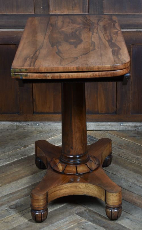 VICTORIAN ROSEWOOD FOLDOVER TEA TABLE - ADDITIONAL PHOTO 6