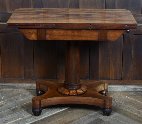 VICTORIAN ROSEWOOD FOLDOVER TEA TABLE - ADDITIONAL PHOTO 7