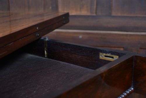 VICTORIAN ROSEWOOD FOLDOVER TEA TABLE - ADDITIONAL PHOTO 10