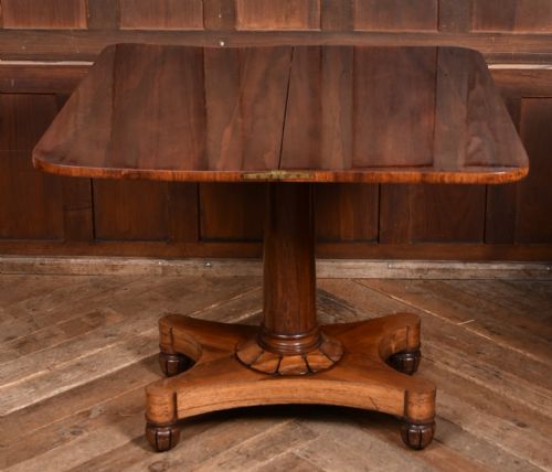 VICTORIAN ROSEWOOD FOLDOVER TEA TABLE - ADDITIONAL PHOTO 12
