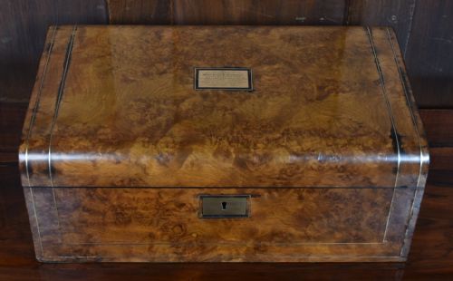 VICTORIAN WALNUT WRITING SLOPE - ADDITIONAL PHOTO 1
