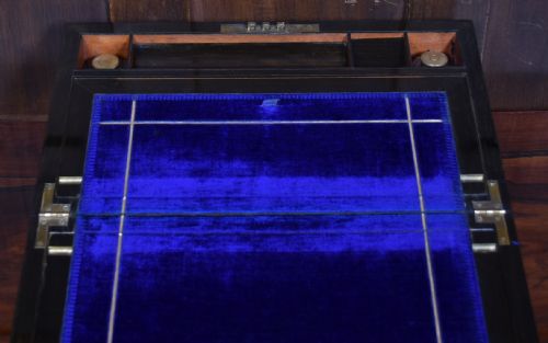 VICTORIAN WALNUT WRITING SLOPE - ADDITIONAL PHOTO 9