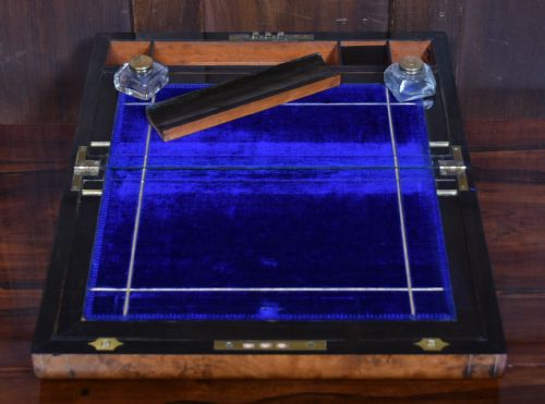 VICTORIAN WALNUT WRITING SLOPE - ADDITIONAL PHOTO 10