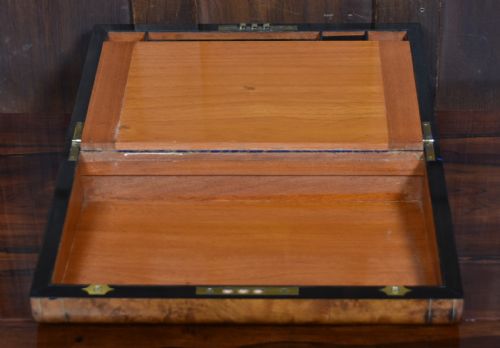 VICTORIAN WALNUT WRITING SLOPE - ADDITIONAL PHOTO 11