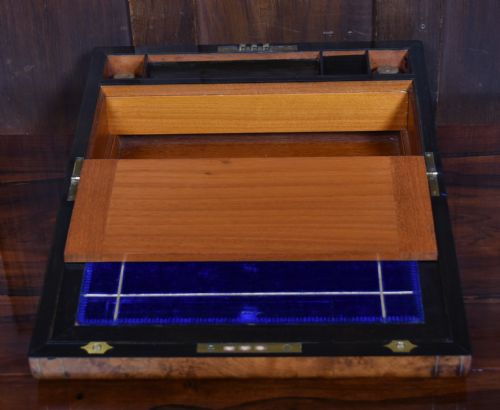 VICTORIAN WALNUT WRITING SLOPE - ADDITIONAL PHOTO 12