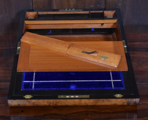 VICTORIAN WALNUT WRITING SLOPE - ADDITIONAL PHOTO 14