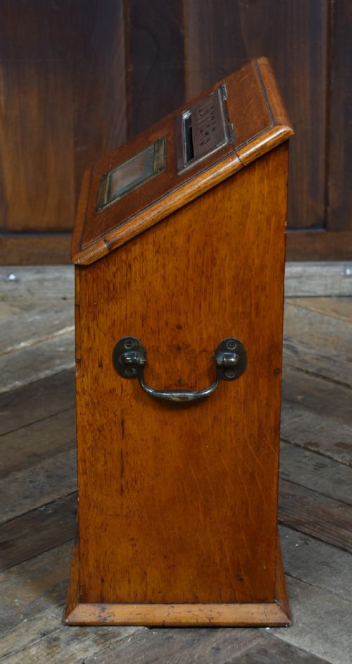 EDWARDIAN COUNTRY HOUSE OAK LETTER BOX - ADDITIONAL PHOTO 9
