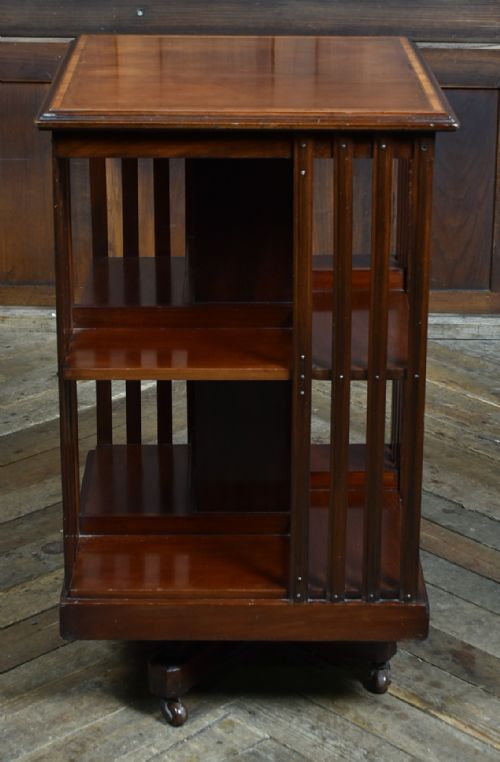 EDWARDIAN MAHOGANY REVOLVING BOOKCASE - ADDITIONAL PHOTO 4