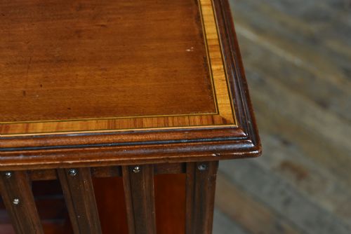 EDWARDIAN MAHOGANY REVOLVING BOOKCASE - ADDITIONAL PHOTO 6