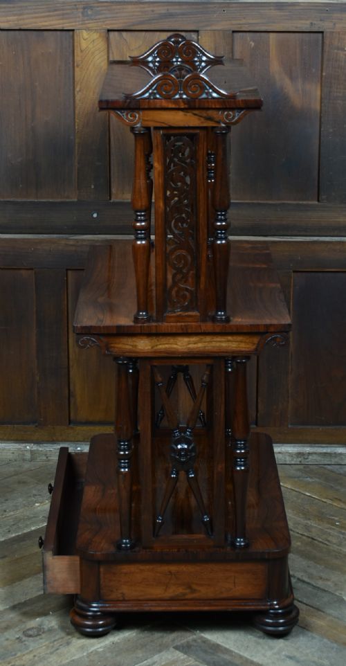 VICTORIAN ROSEWOOD WHATNOT SAMSON SON LONDON - ADDITIONAL PHOTO 12