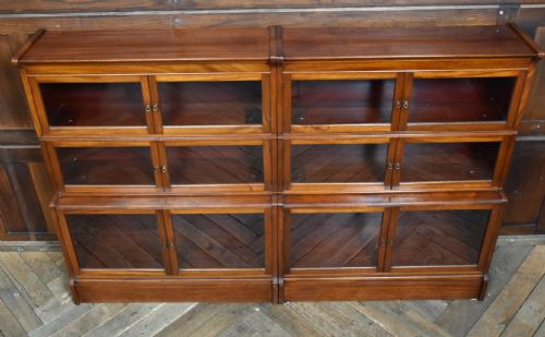 PAIR OF EDWARDIAN MAHOGANY SECTIONAL BARRISTER BOOKCASES - ADDITIONAL PHOTO 8