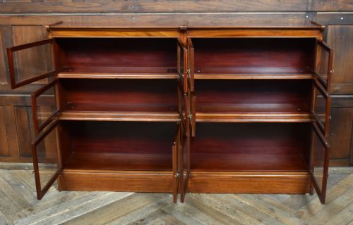 PAIR OF EDWARDIAN MAHOGANY SECTIONAL BARRISTER BOOKCASES - ADDITIONAL PHOTO 11