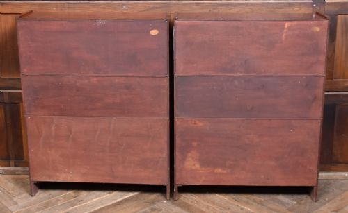 PAIR OF EDWARDIAN MAHOGANY SECTIONAL BARRISTER BOOKCASES - ADDITIONAL PHOTO 14
