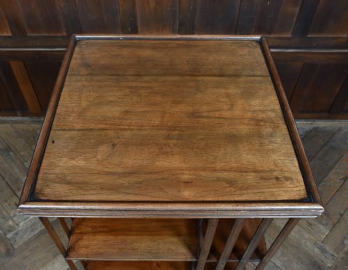 EDWARDIAN WALNUT REVOLVING BOOKCASE - ADDITIONAL PHOTO 8