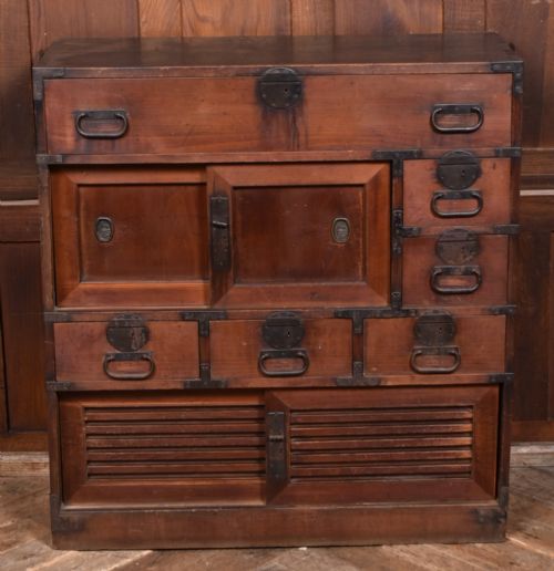 JAPANESE KEYAKI MERCHANT TANSU CHEST - ADDITIONAL PHOTO 1