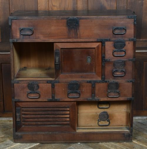 JAPANESE KEYAKI MERCHANT TANSU CHEST - ADDITIONAL PHOTO 10