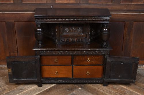 18TH CENTURY OAK MINIATURE COURT CUPBOARD - ADDITIONAL PHOTO 7