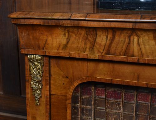 VICTORIAN WALNUT BREAKFRONT BOOKCASE - ADDITIONAL PHOTO 3
