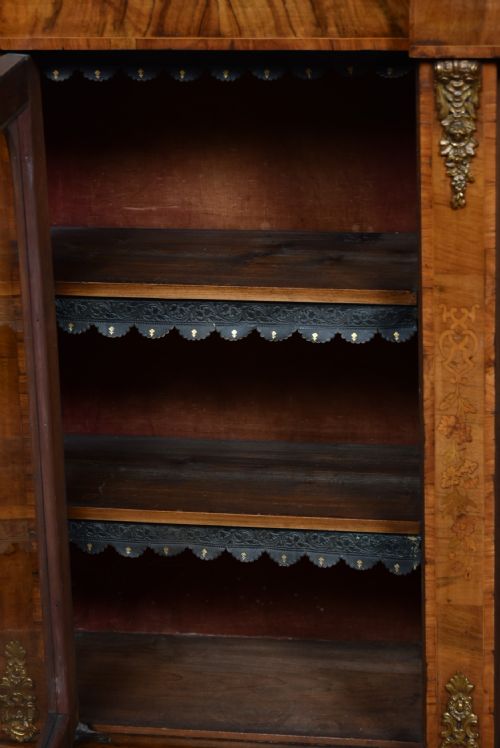 VICTORIAN WALNUT BREAKFRONT BOOKCASE - ADDITIONAL PHOTO 10