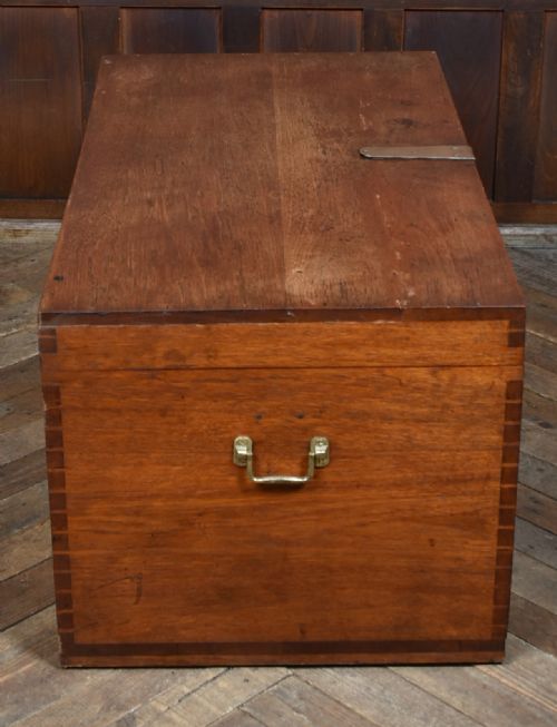 19TH CENTURY TEAK BLANKET BOX - ADDITIONAL PHOTO 8