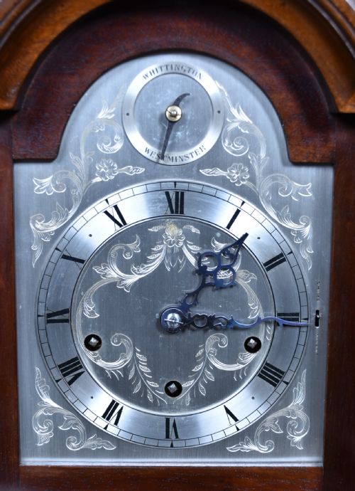GERMAN MAHOGANY GRANDMOTHER CLOCK - ADDITIONAL PHOTO 4
