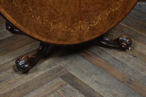 VICTORIAN WALNUT SNAP TOP TABLE - ADDITIONAL PHOTO 4