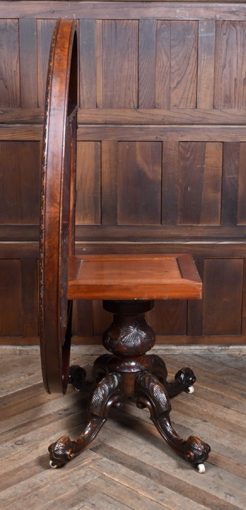 VICTORIAN WALNUT SNAP TOP TABLE - ADDITIONAL PHOTO 9