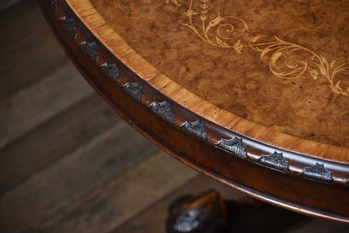 VICTORIAN WALNUT SNAP TOP TABLE - ADDITIONAL PHOTO 15
