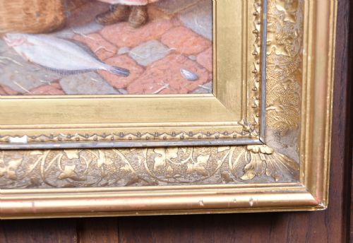OIL ON PANEL BY JAMES KYD PACKING FOR MARKET - ADDITIONAL PHOTO 3