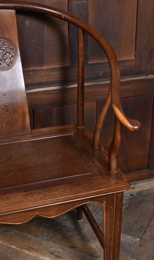 PAIR OF CHINESE HORSESHOE ARMCHAIRS - ADDITIONAL PHOTO 6