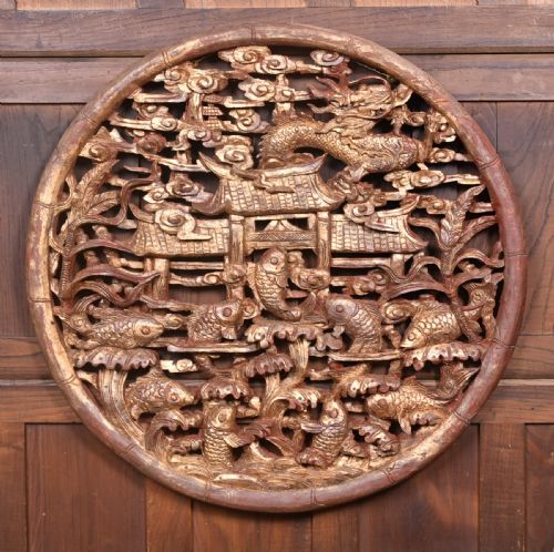 19TH CENTURY CHINESE WOODEN PLAQUE