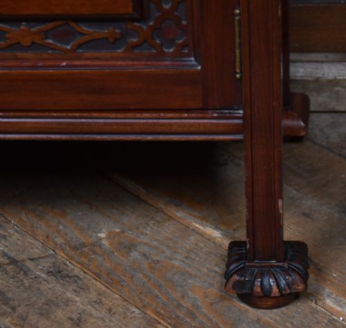 EDWARDIAN MAHOGANY BOOKCASE - ADDITIONAL PHOTO 5