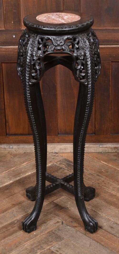CHINESE MARBLE TOP VASE STAND - ADDITIONAL PHOTO 2