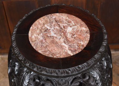 CHINESE MARBLE TOP VASE STAND - ADDITIONAL PHOTO 4